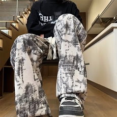 小众扎染垂感裤子男秋季美式vibe卫裤青少年高街痞帅运动裤KZ53，男装休闲裤，星座1116A-1（原606A）