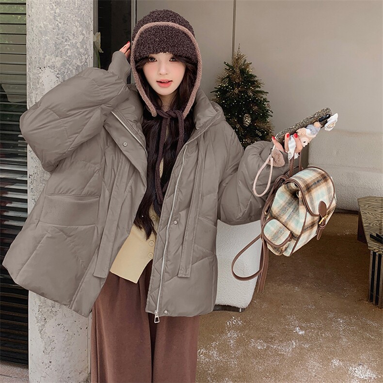 2024年冬季新款蝴蝶系带羽绒服-款号9985-P285-K418,女装羽绒服,浙宝305