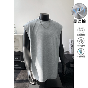 抖音曼巴棉220g大码无袖T恤背心男T5099特P25建议零售价58图片
