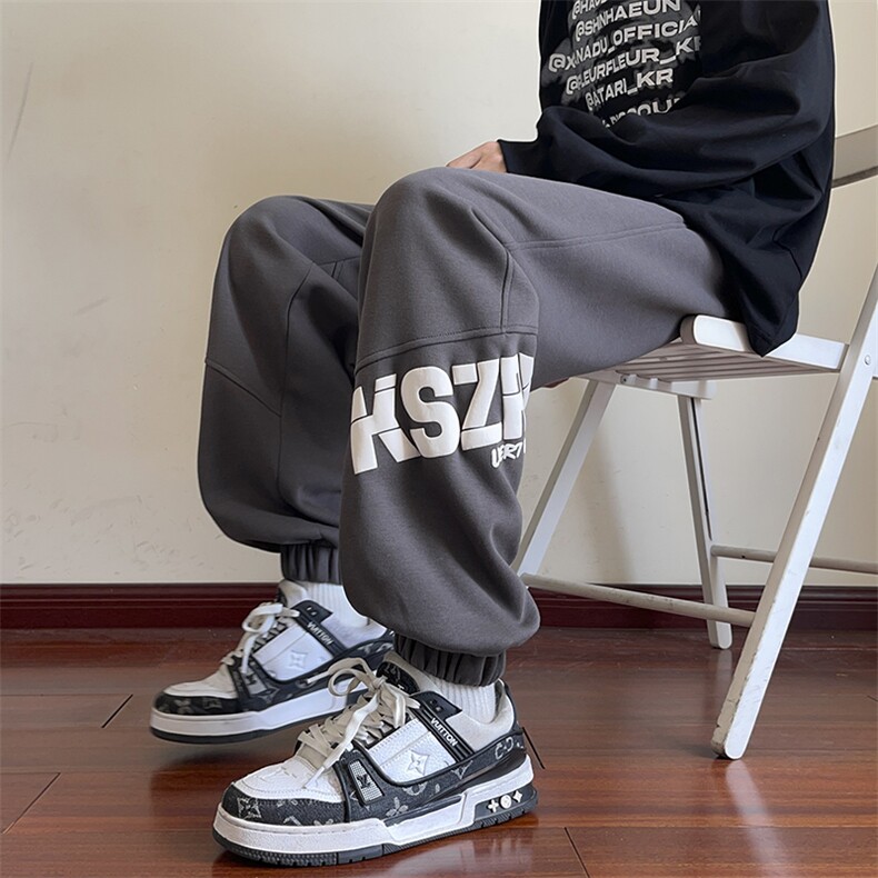 复合华棉高品质休闲裤宽松束脚潮流运动长裤K021*P45控68,男装休闲裤,星座227-2