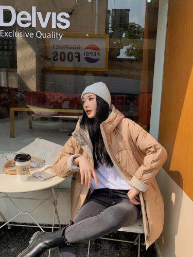 【冬季】新款羽绒服拼接格子羽绒服，女装羽绒服，E莎