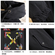 JK41169-P85加棉款-P115纯棉连帽夹克男士大码工装夹克男砖墙，男装夹克，电商A040A