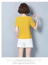 衬衫2021年时尚气质百搭短袖韩版简约优雅潮流，女装衬衫，超帛