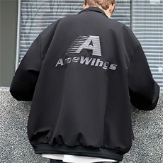 美式复古飞行服夹克男款春秋季宽松机车棒球情侣工装外套，男装皮衣，星座506A