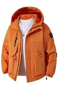 春秋户外冲锋衣男女同款防风防水连帽工装外套登山服夹克2481-P75图片