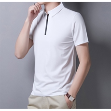 半拉链Polo衫男士夏季新款中年纯色短袖T恤休闲时尚翻领衣服男款，男装Polo衫，电商B212（原钱塘6029）