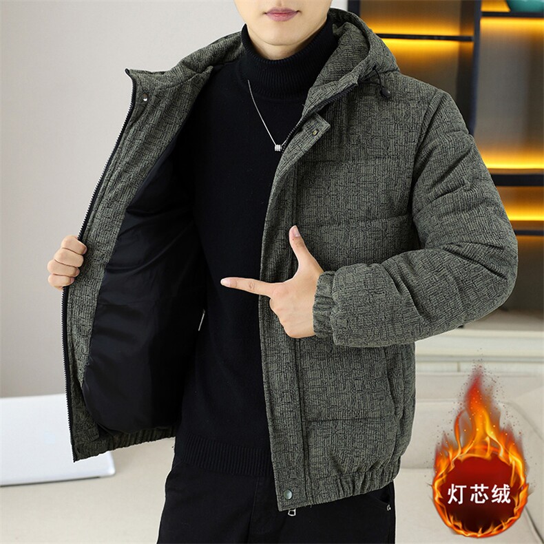 连帽棉服灯芯绒外套男生冬季棉衣情侣装棉袄子XZ212-QMY8002-P90,男装棉衣,星座212