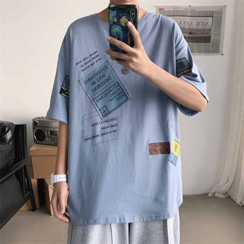 ！注册版权！2021春夏纯棉男士短袖T恤宽松半袖体恤T336P28,男装T恤,电商B220