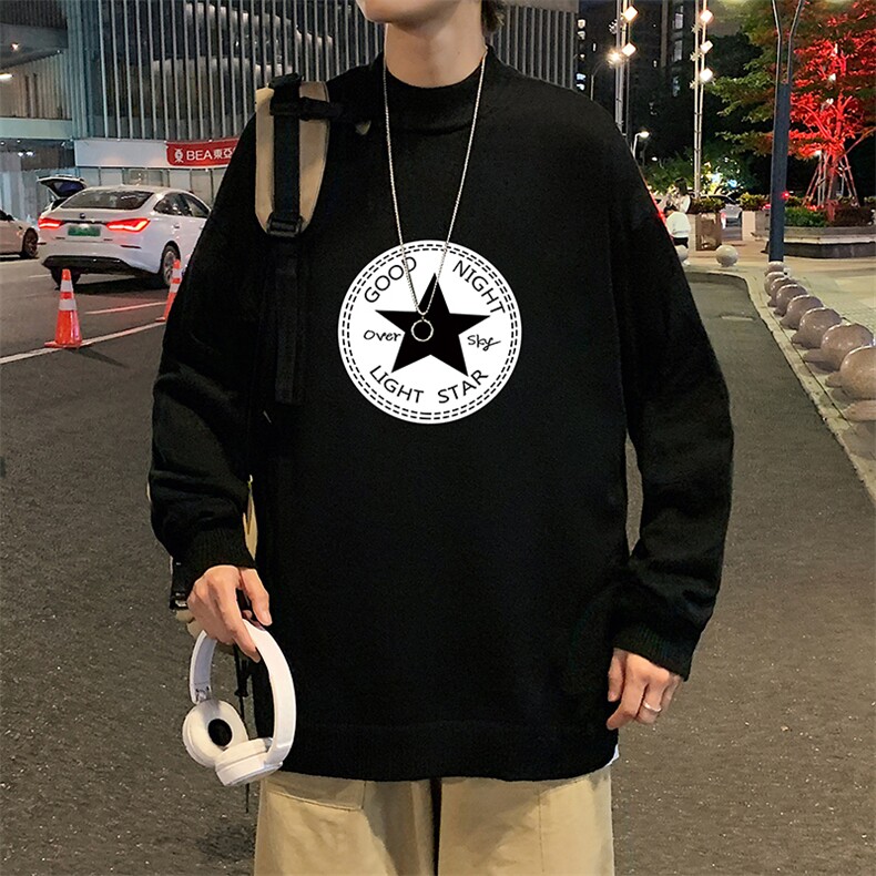 M18008-P45加绒款-P65半高领毛衣男士大码针织衫男毛线衣男,男装针织衫/毛衣,电商A040