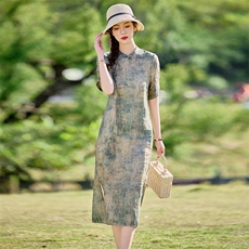 2026年春季苎麻旗袍文艺/优雅，女装汉服/婚纱/旗袍/礼服，江南依恋