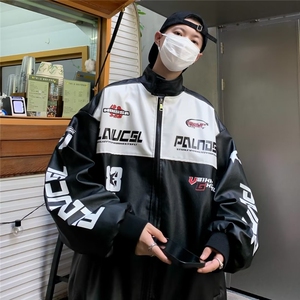 1506/QW67010/P73中性秋装潮机车服pu皮衣夹克秋季男女装外套