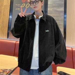 灯芯绒大拉链外套男款秋季夹克2024休闲衣服 J7089 P75图片