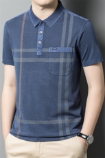 Y29688钱塘2020-2新款男士真口袋短袖T恤翻领商务休闲上衣P53，男装T恤，钱塘207-2