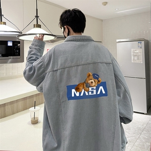 牛仔夹克男大码牛仔外套男茄克 NJ77247-P60加绒款-P75图片