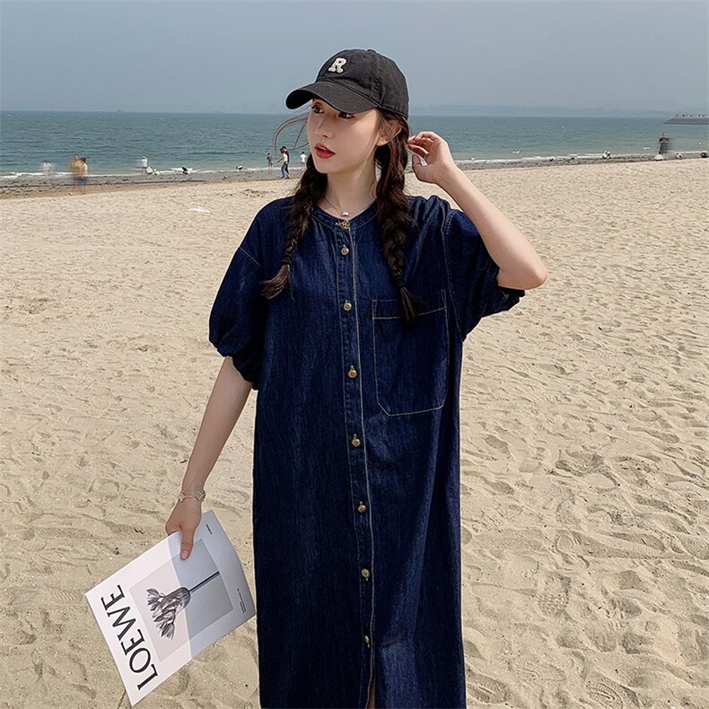 现货~新款夏季牛仔薄款连衣裙190-82356-P120-K168,女装连衣裙,一九零