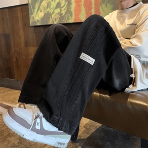 点击率7  春秋三条杠贴标牛仔裤男阔腿裤 815A-XKZ315-特P50控78图片