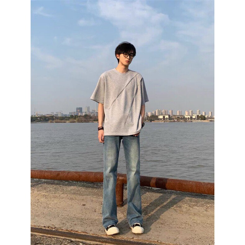 三色液氨太空棉280克不规则短袖ZX0267-特批34,男装T恤,星座313A(原308A-2)