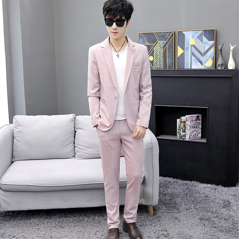 T917-P1252025秋装男士西服套装两件套西装西裤套装职业装,男装西服,星座507A（原星座306B-2）