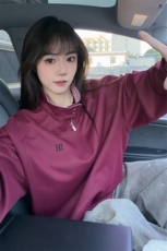 秋冬男士美式半拉链立领运动卫衣男女潮牌秋季情侣外套Polo衫p55，男装Polo衫，电商B319