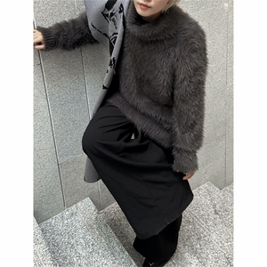 秋季新款港风日系复古hiphop慵懒风老太太立领毛衣男 MY1514-P60图片