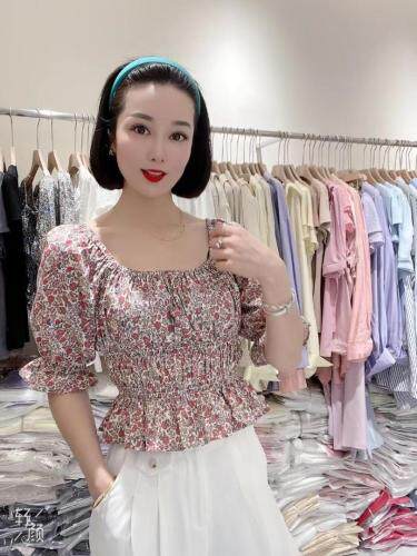 夏款新品百搭碎花上衣，女装，帛糸霓娜