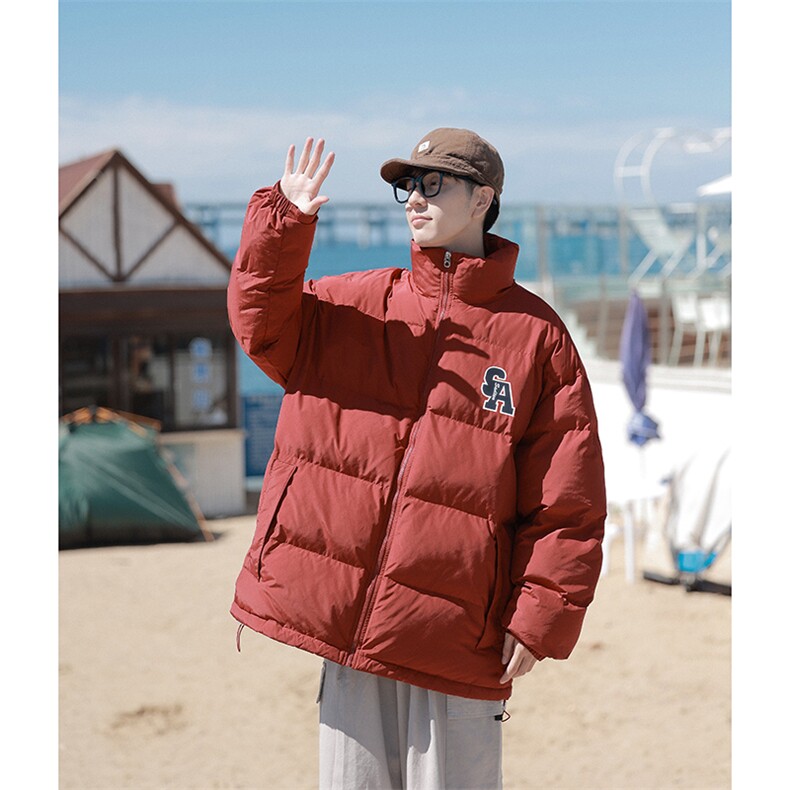 冬季新款宽松面包服港风青春立领棉服男纯色棉衣外套MY9067-P100,男装棉衣,电商A128