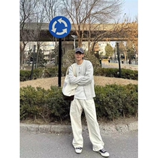 秋冬新款韩版毛衣男宽松休闲慵懒风简约纯色百搭针织开衫外套，男装针织衫/毛衣，星座506A