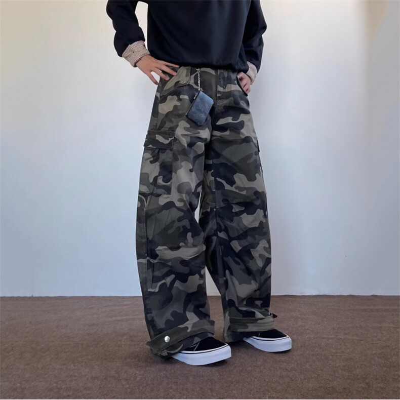 GX6136P65美式重工高品质弯刀迷彩裤男女宽松阔腿休闲裤，男装休闲裤，星座1108-5