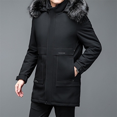 羽绒服男2023年新款冬季可脱帽加厚保暖中年商务休闲爸爸装外套，男装羽绒服，电商B212（原钱塘6029）