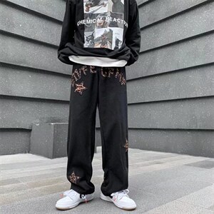 男春秋季刺绣字母休闲裤K35P32,男装休闲裤,星座1116-2
