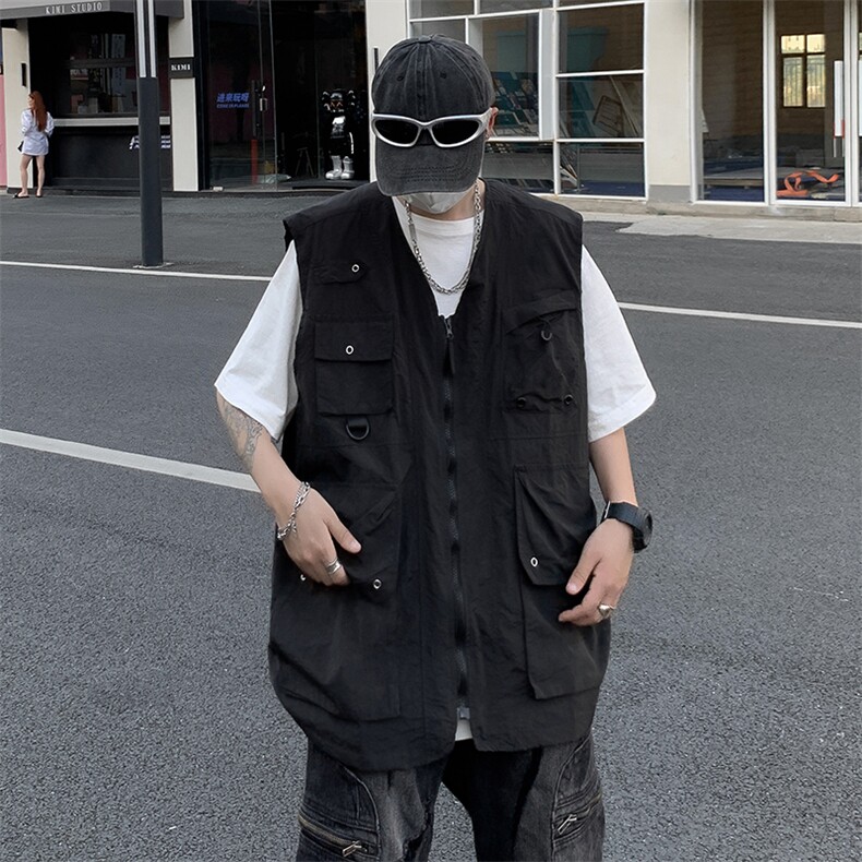 工装马甲男韩版潮流高街多口袋个性2026夏季新款ins外套W4808-P53,男装背心/马甲,星座412