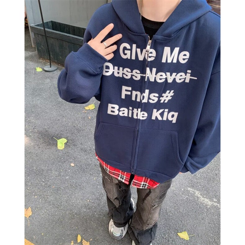 【有货】DY8054-P55假两件男女格子拼接连帽字母卫衣秋季潮外套,男装卫衣,星座603-2