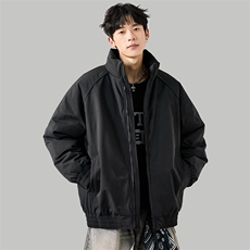 现货美式高街休闲棉衣夹克三防立领纯色户外工装加厚棉服外套，男装夹克，电商A486