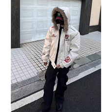 网图美式刺绣徽章座山雕棉衣外套棉服保暖夹克A025-PY1175-P105，男装夹克，电商A025