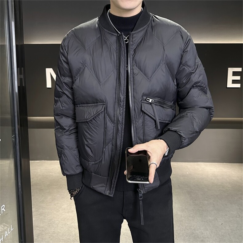 2025冬季新款店主风棒球领休闲高级感羽绒服外套男YR58153-P155,男装羽绒服,电商A413
