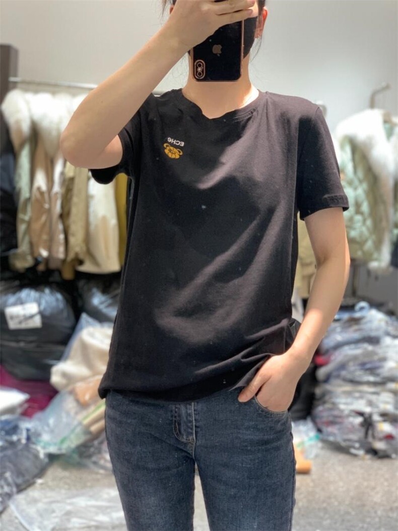 新款韩版潮流卡通虎头可爱印花圆领短袖T恤,女装T恤,L·H·X