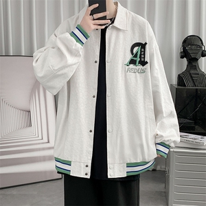2023秋装新品韩版刺绣设计夹克中性男女休闲棒球服外套 8007-P85图片