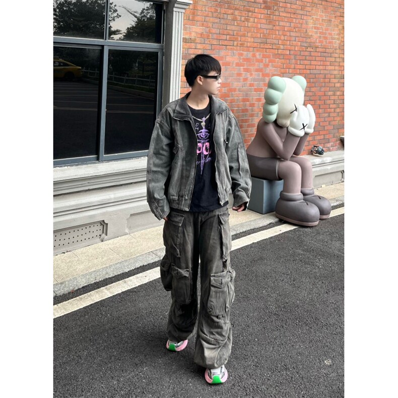 网络图现货秋冬男装时尚休闲男夹克牛仔外套潮男RJK8634-P90,男装工装外套,星座1005-6