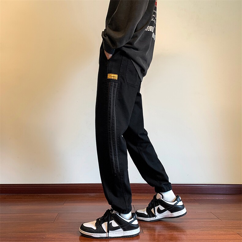 潮牌小米粒绣标直筒休闲裤男ins运动裤子K816*P40控68,男装休闲裤,星座227-2