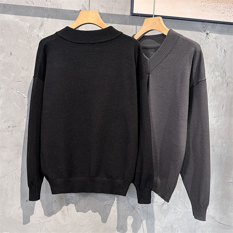 1506-1/GM030/P50宽松V领毛衣男潮秋冬季针织衫韩系,男装针织衫/毛衣,星座1506A