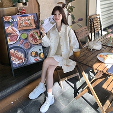 法式镂空外套花边短裙套装女2025春秋季新款设计感减龄ootd两件套，女装套装/套裙，2C201