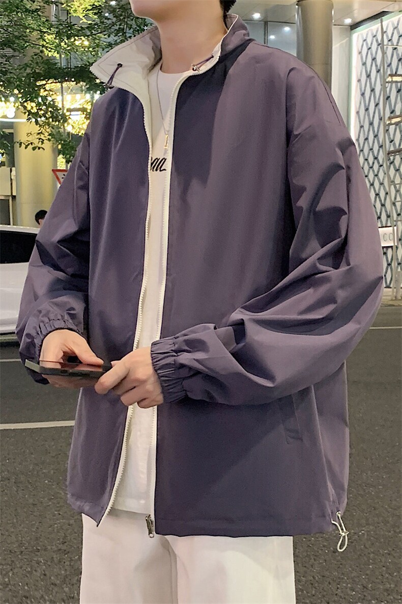现货户外夹克男双面穿立领上衣外套支持二开JK836-P60,男装夹克,电商B306