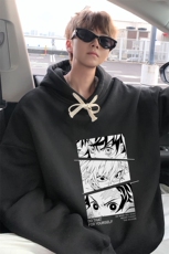 8XL连帽卫衣男大码胖子帽衫大号运动服WY2176-P35加绒款-P40，男装卫衣，电商A040
