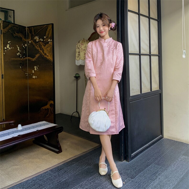 2026年春季女装女士精品唐装民族服装舞台服装唐装，女装连衣裙，凡歌灵