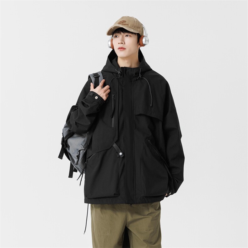 秋季新款现货三防户外夹克男连帽冲锋衣外套DSA157B-JK136-P85,男装夹克,电商A157B