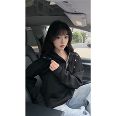 秋冬新款原创设计星星铆钉拉链连帽卫衣常规p75加绒p85，男装卫衣，电商B319
