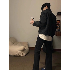 网络图现货   美式潮牌高街褶皱棒球服飞行员夹克外套JK602-P62图片