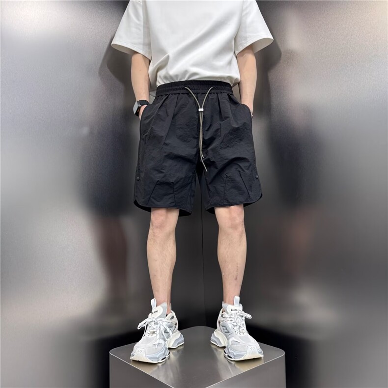 2025夏季新款速干短裤男士潮牌宽松直筒四分裤美式休闲5分沙滩裤,男装牛仔裤,星座506A