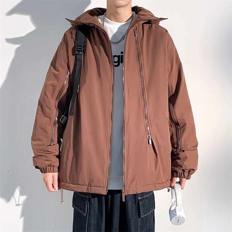 新款冬季日系机能风连帽工装潮流棉衣外套情侣百搭MY9087-P100图片