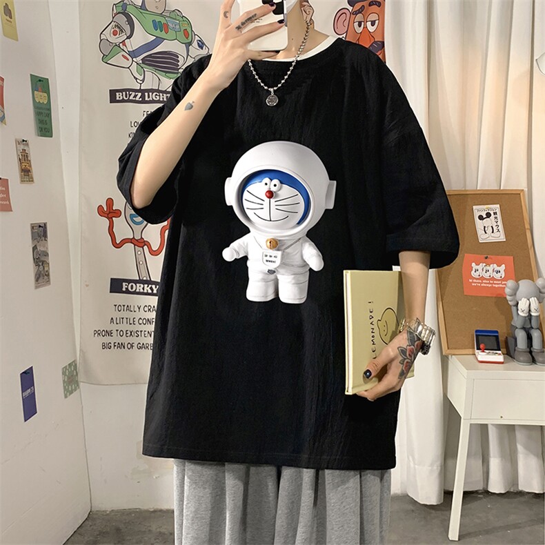 YT26233-P30亚短袖t恤男大码五分袖男宽松七分袖海报风,男装T恤,电商A040